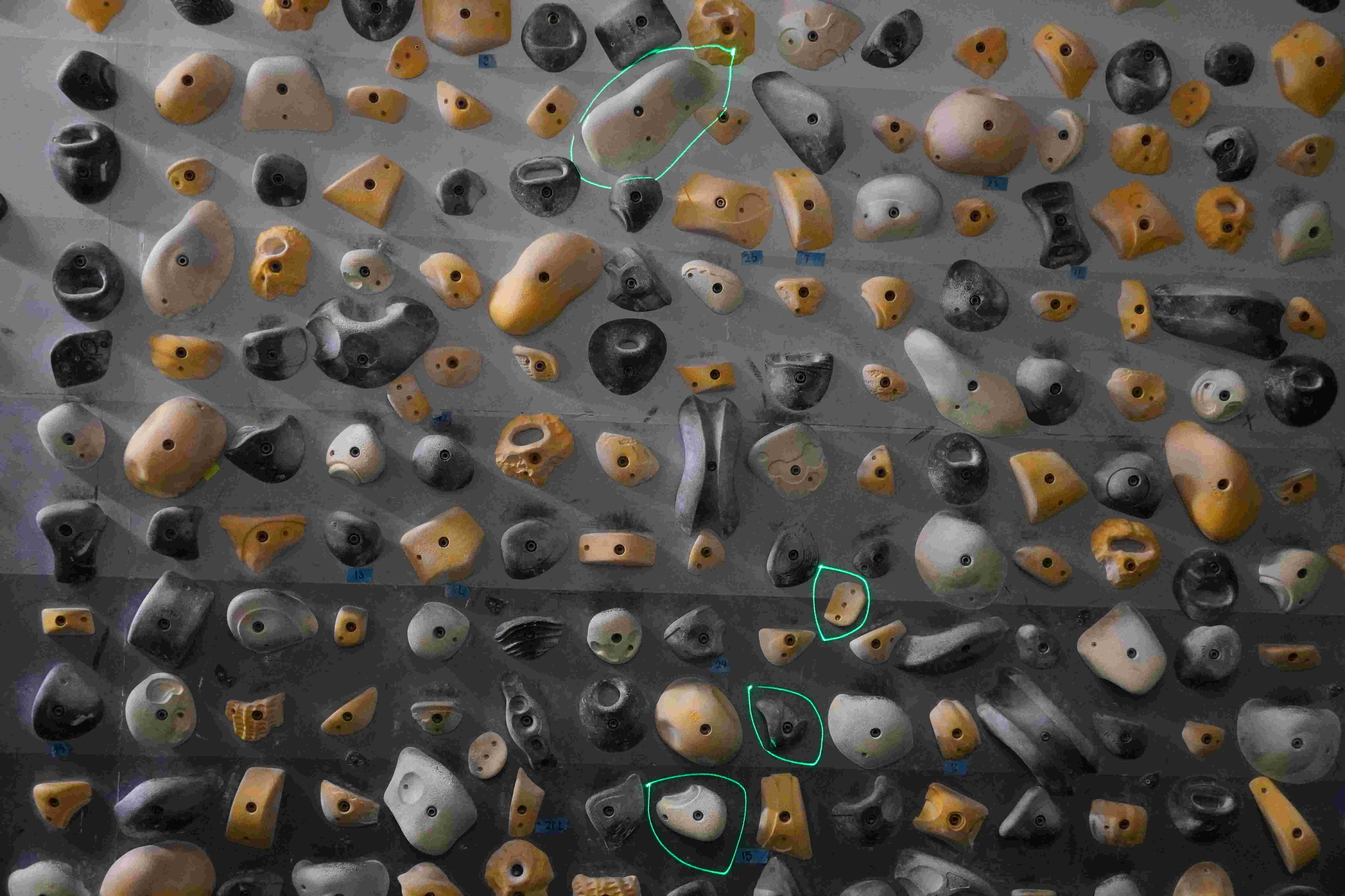 LZRvision projection on climbing wall